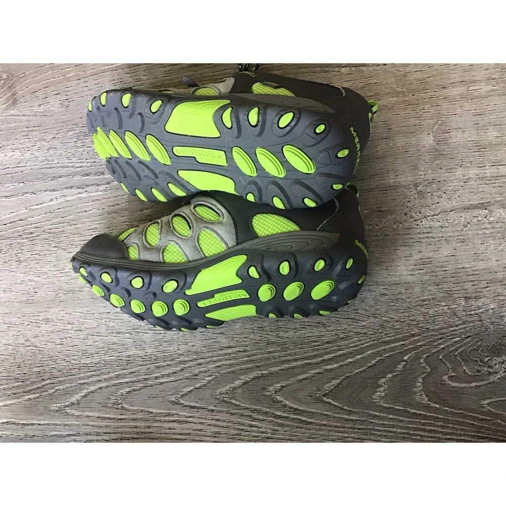 Merrell Hiking Chameleon Low Lace Boys Green Grey Size 7M Shoes MY52377